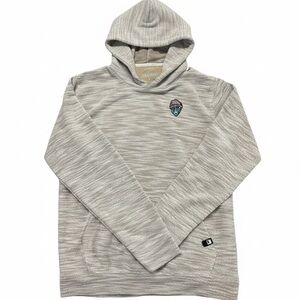 Dikotomy Gray Textured Hoodie Alien Patch Unisex Large